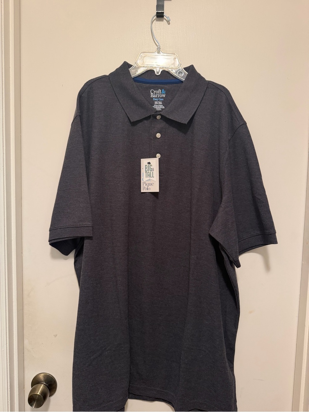 Croft & Barrow Men’s Big & Tall Dark Gray Polo Size XXL NWT